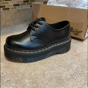 Dr Martens 1461 Quad Platform Smooth Polished Derby Women US size 5 BRAND NEW!